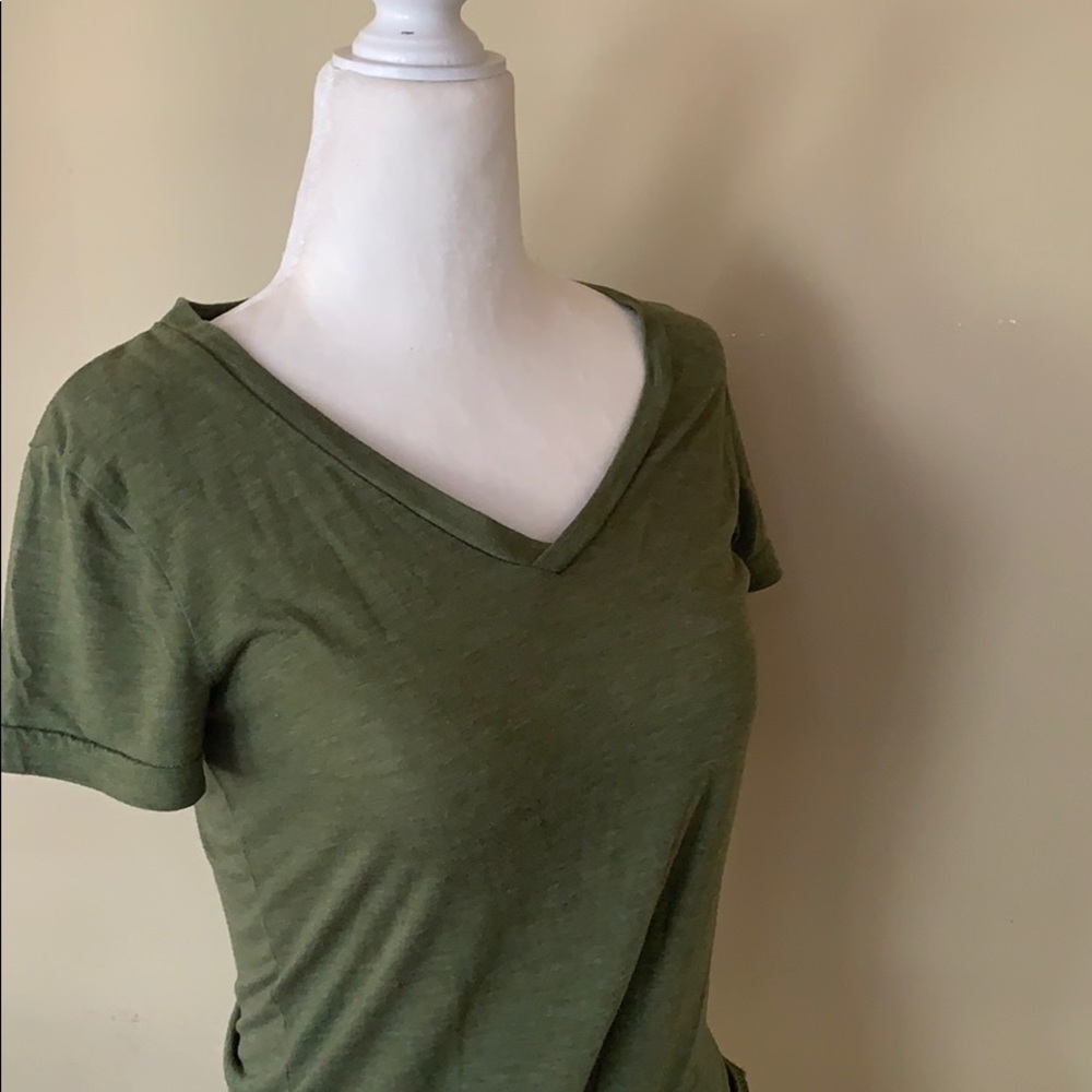 Super simple green v neck t shirt from Nordstrom